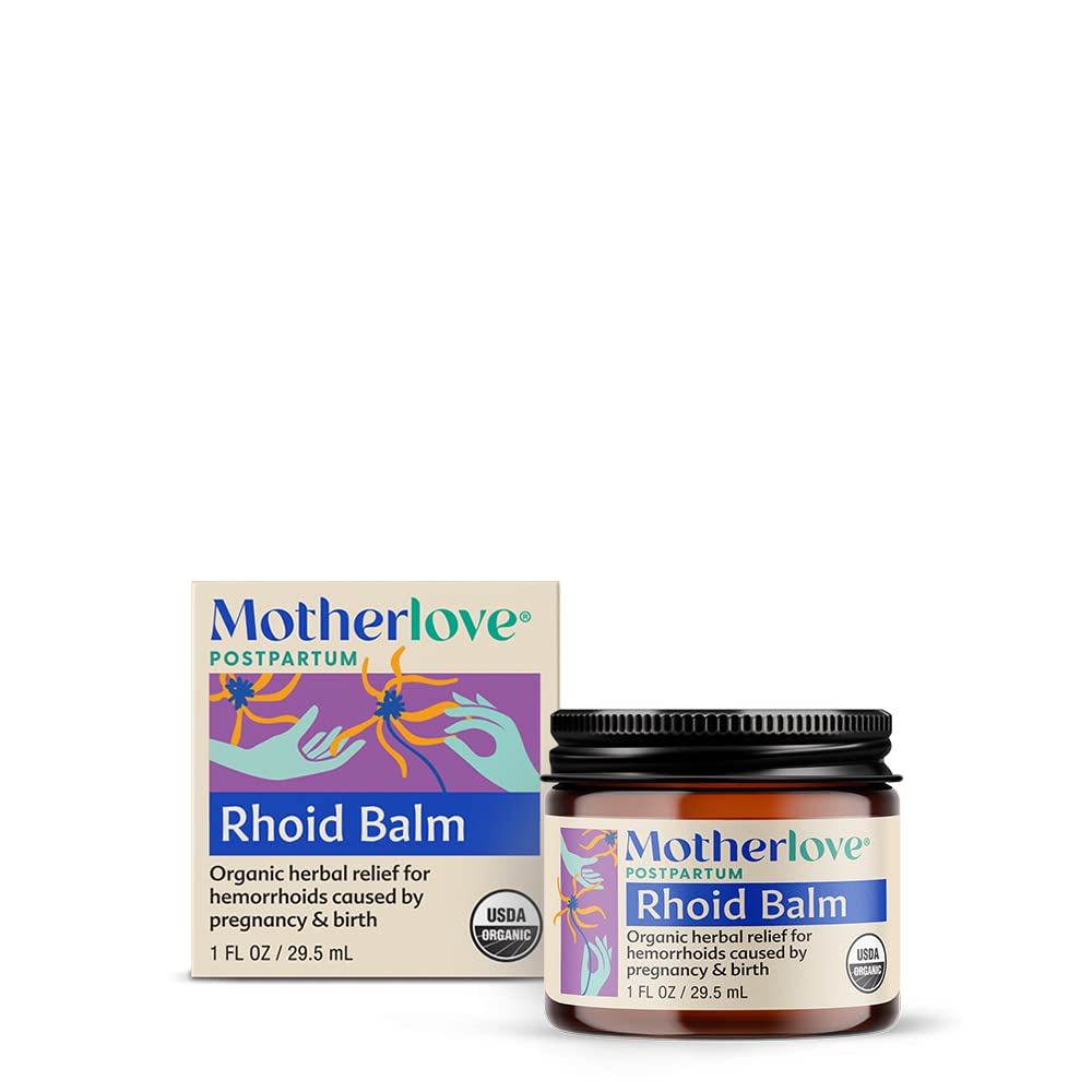 Motherlove Mom's Bottom Balm (1 oz) Organic Herbal Salve w/Witch Hazel für Bottoms während Pregnancy & Postpartum —Non-GMO Salbe
