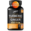 Curcuminoide curcuma con Ginger – 1750mg Formula ad alta potenza con 95% Curcuminoidi standardizzati e Estratto di Ginger – Pepe nero per assorbimento potenziato – 60 capsule vegane