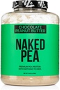 Pois NAKED - Protéines de beurre d'arachides au chocolat provenant des fermes américaines et canadiennes, cacao biologique, sucre de coco biologique - Pas d'OGM, pas de soja et sans gluten, aide à la croissance et à la récupération - 52 portions