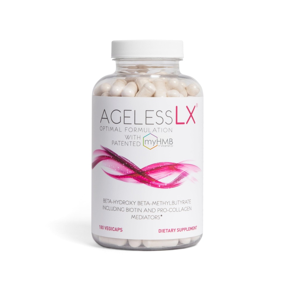 AgelessLX HMB Ergänzungen für Frauen - Collagen Enhancer Kapseln - Anti-Aging für 40 + Lean Muskelaufbau - Biotin, Vitamin D3 K2 Ergänzung für jugendliche Haut - 60 Servierungen