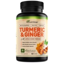 Natural's Base Turmeric and Ginger Supplement - con curcumina, Aceto di sidro di mele & BioPerine Black Pepper Extract - 95% Curcuminoids - 60 Capsule
