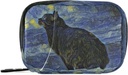 Naanle Van Gogh Galaxy Cat Pill Box 7 giorno Pill Case Travel Pill Organizer Bag con Zipper Portable Weekly Case Dimensioni compatte per il supporto supplemento di vitamina