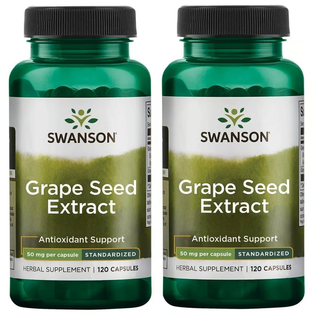 Swanson Grape Seed Extract (Standardized) 50 Milligramme 120 Kapseln (2 Packung)