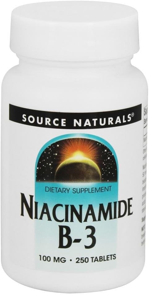 Source Naturals Niacinamide B-3 100mg Metabolic Support - 250 Tablets