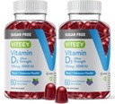 VITEEY Vitamin D3 Gummi für Erwachsene & Jugendliche - 5.000 IU, 125mcg, Ultra Strength - Zuckerfrei, Knochen, Gelenk- & Muskel-Gesundheit, Immun-Boost - Vegetarisch, Gelatinfrei - Tasty Chewable Berry Flavored Gummy