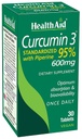 Complexe de Curcumine 600 mg, 30-Count, extrait de curcuma avec biopérine pour absorption accrue, 95% Curcuminoides, supplément quotidien de soutien articulaire et immunitaire