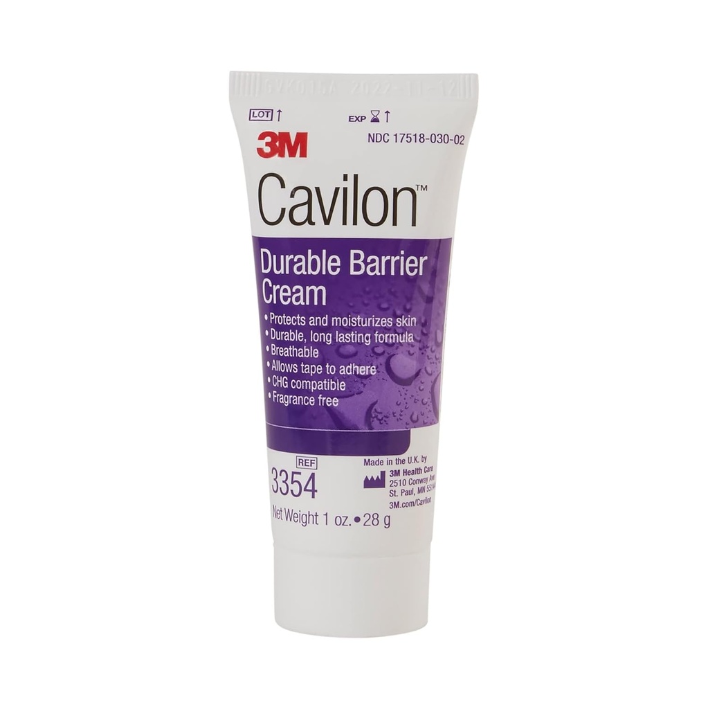 3M Cavilon Crème protectrice de la peau non parfumée 1 oz. Tube 3354 1 Ct