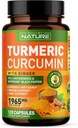 Turmeric Curcumin 1965mg mit Ginger & BioPerine Schwarz Pfeffer Extrakt - Hohe Absorption 95% Curcuminoide für Joint & Antioxidant Support - Non-GMO, Gluten-Free, Vegan - 120 Kräuter Supplement Kapseln