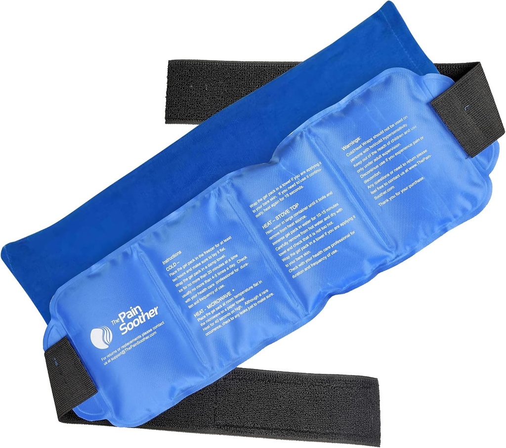 Überdimensionierte wiederverwendbare Hot & Cold Gel Ice Pack Wrap für warme Kompress und kalte Therapie für Hip, Knöchel, Rücken, Schulter, Knie, Arm, Hals, Ellbogen,