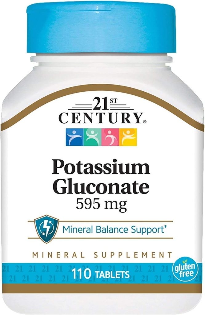 21st Century, Gluconato di potassio, 595 mg, 110 compresse
