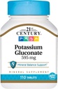 21. Jahrhundert, Kalium Gluconat, 595 mg, 110 Tabletten