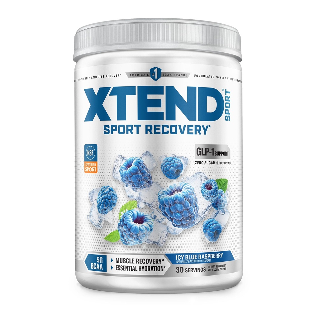 XTEND Sport BCAA Powder Blue Raspberry Ice - Elektrolyt-Pulver für Erholung & Hydration mit Aminosäuren - 30 Servierungen