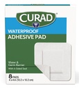 CURAD Weiß Wasserdichte Klebepads, 4" x 4", Advanced Wound Care, 1 Box, 8 Zähler