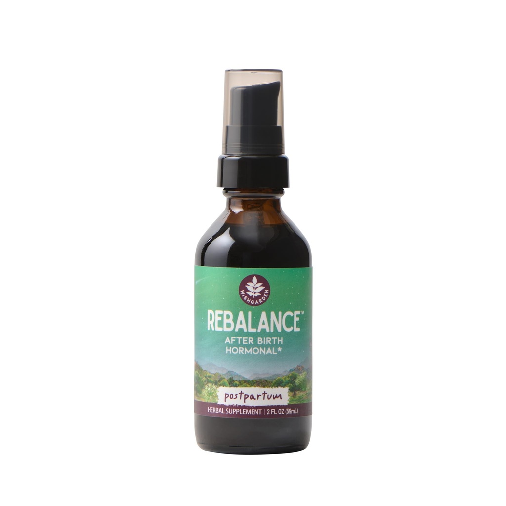 WishGarden Herbs ReBalance Dopo l'ormone della nascita - Integratore di erbe vegetale con Vitex Berry & Motherwort Supports Livelli di ormone del post-parto sano e bilanciamento dell'ormone postnatale, 2oz