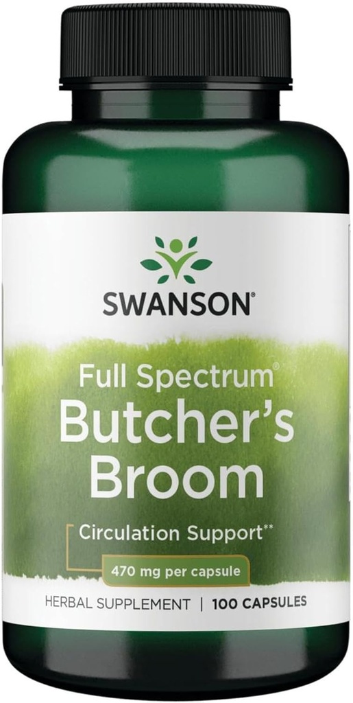 Swanson Butcher's Broom 470 Milligrams 100 capsule
