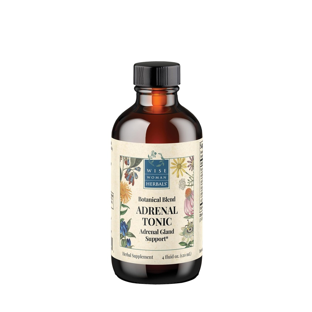 Estratto di liquido tonico surrenale di erbe di donna, miscela di atogeno di erbe con Eleuthero, Ashwagandha & Licorice, Supporta la funzione surrenale sana, energia, Stamina, Stress & Focus, Non-GMO, 4 Fl Oz