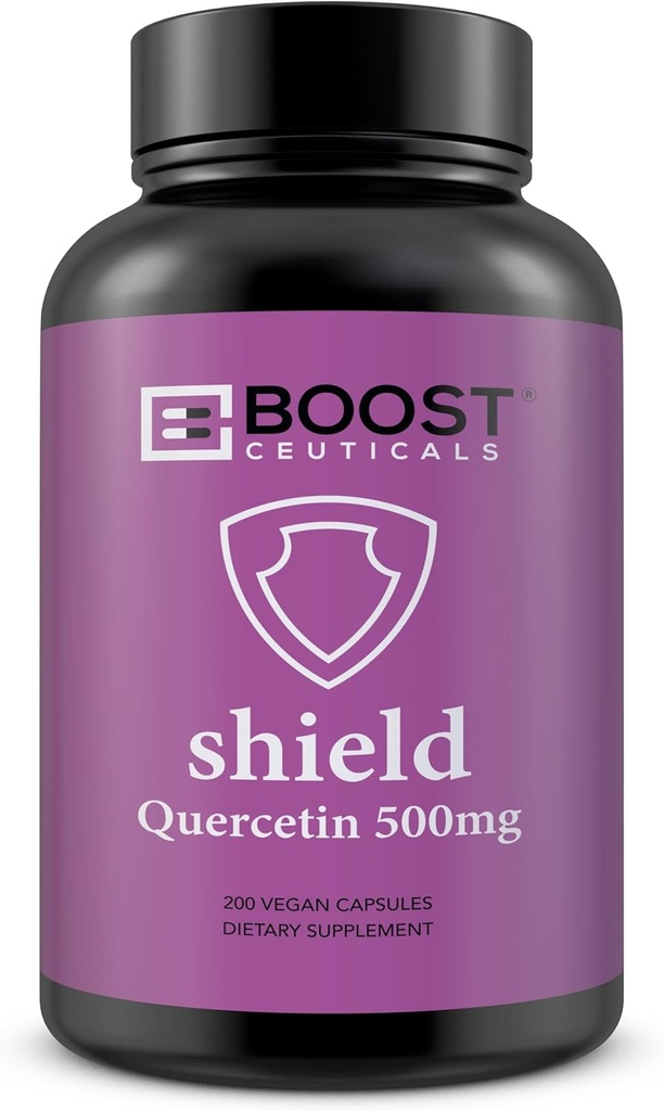 BoostCeuticals Quercetin 200 500mg Vegan Kapseln – keine Stearates Non GMO Gluten Free Antioxidant Bioflavanoid - Über 6 Monate Versorgung