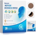 Motion Maladie Patchs, Maladie de la mer Patch pour les enfants et les adultes avec voyage-friendly Packets, Voyage essentiels pour croisière/voiture/avion/parc d'attractions (20 Patches)