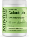Grass-Fed Bovine Colostrum Supplement mit Matcha Green Tea Powder, für Kinder & Erwachsene, Immunsystem Unterstützung, Gut Gesundheit und Muskel Erholung, 60 Servierungen