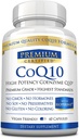 CoQ10 - Coenzym Q10 300mg mit MCT-Öl und Piperin - Schnelle Absorption - Erhöhung der Antioxidantien, Verbesserung der Energie, Unterstützung Cardio und Fruchtbarkeit - 60 Kapseln - Vegan freundlich