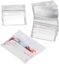Deke Home - 100 Pack Sacs à pilules transparents refermables (4x2,75 po), Pochettes de médecine de voyage avec étiquette sur papier, sans BPA-libre Organisateur de pilules jetables pour les médicaments, vitamines et suppléments