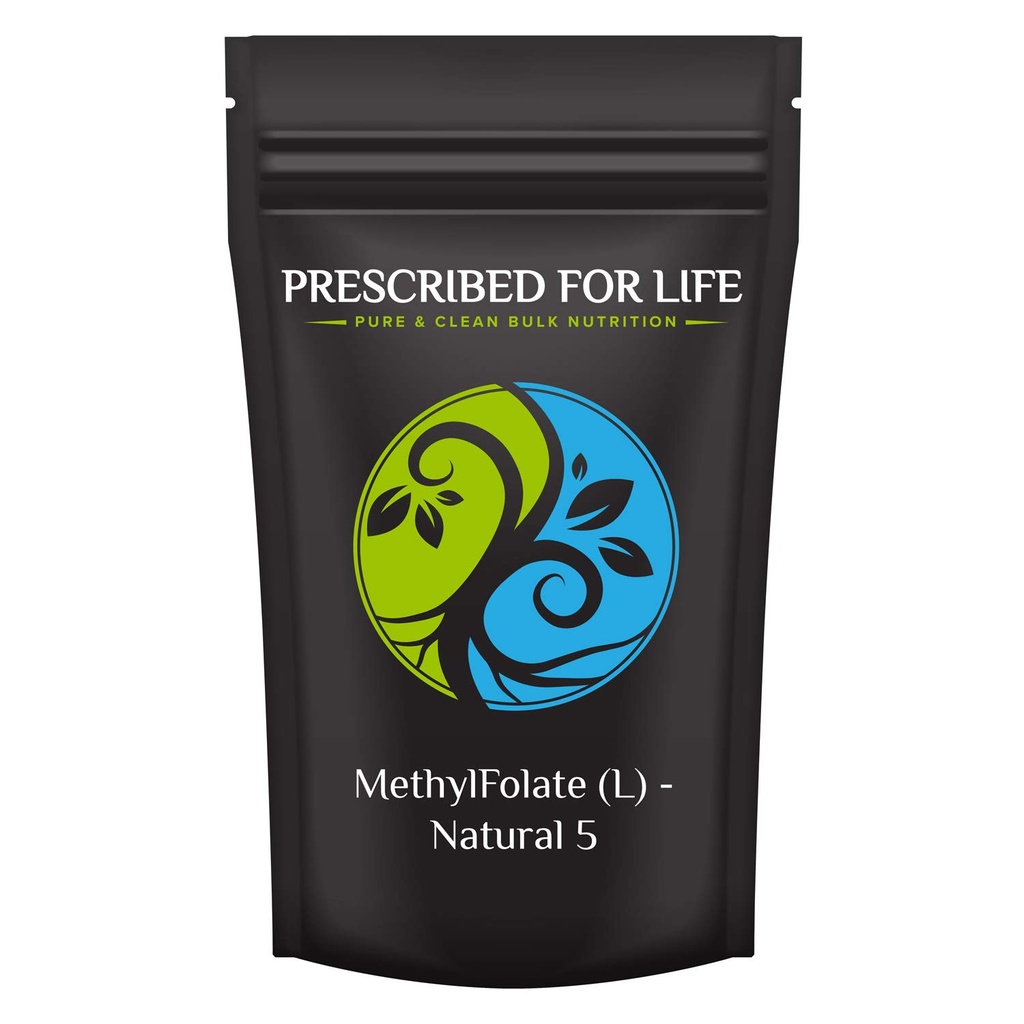 Prescribed For Life Methyl Folate Powder | Bioavailable Folic Acid to Support Brain Health | Pure Powdered Vitamin B9 Folate Supplement for Women & Men (1 kg / 2.2 lb)
