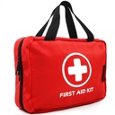 Kit de premiers soins de 330 pièces, Kits médicaux compacts de trauma étanches pour toute urgence, idéal pour la maison, bureau, voiture, voyage, plein air, camping, randonnée, bateau (rouge)