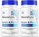 (2 Pack) NeuroSync Brain Capsules, Neuro Sync Brain & Focus, NeuroSync Brain, NeuroSync Advanced Formula Capsules, NeuroSync Brain and Focus, NeuroSync Brain Supplement, 120 Kapseln für 2 Monate