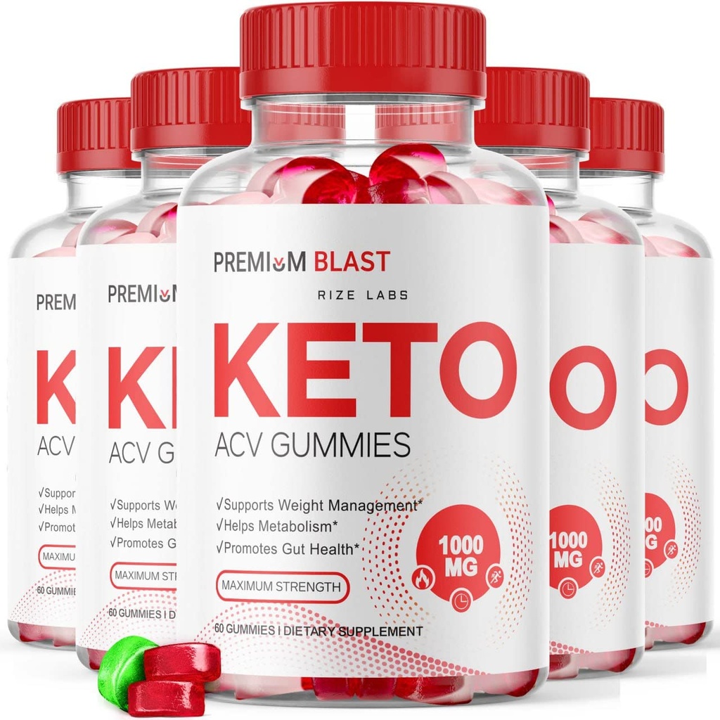 rize labs - Premium Blast Keto ACV Gummies per la perdita di peso, Formula avanzata, Aceto di sidro di mele per la gestione del peso, Forza massima (300 Gummies) (Pack of 5)