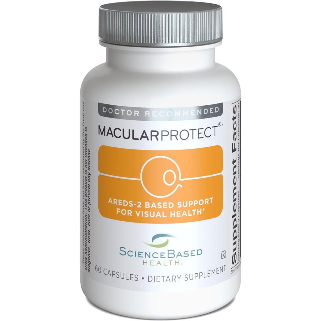 MacularProtect AREDS 2 Formel – Augengesundheit Vitamin und Mineralergänzung mit Lutein, Zeaxanthin und B Vitamine (B6, B12 und Folate) für extra Macular Support – 60 Kapseln