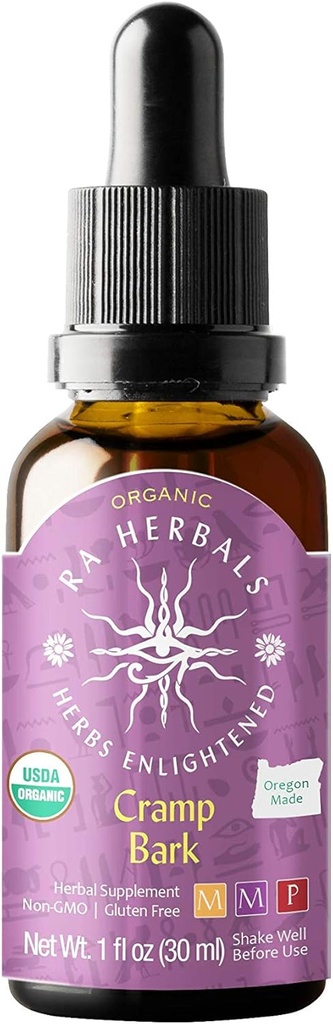 Ra Herbals Organic Cramp Bark Liquid Extract - Supporto del sistema riproduttivo - 1 fl oz