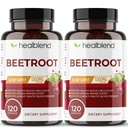 healblend Organic Nitric Oxide Beet Root Capsules 1300mg - Unterstützung Immunsystem, Nitric Oxide Booster - 120 Count (2 Pack)