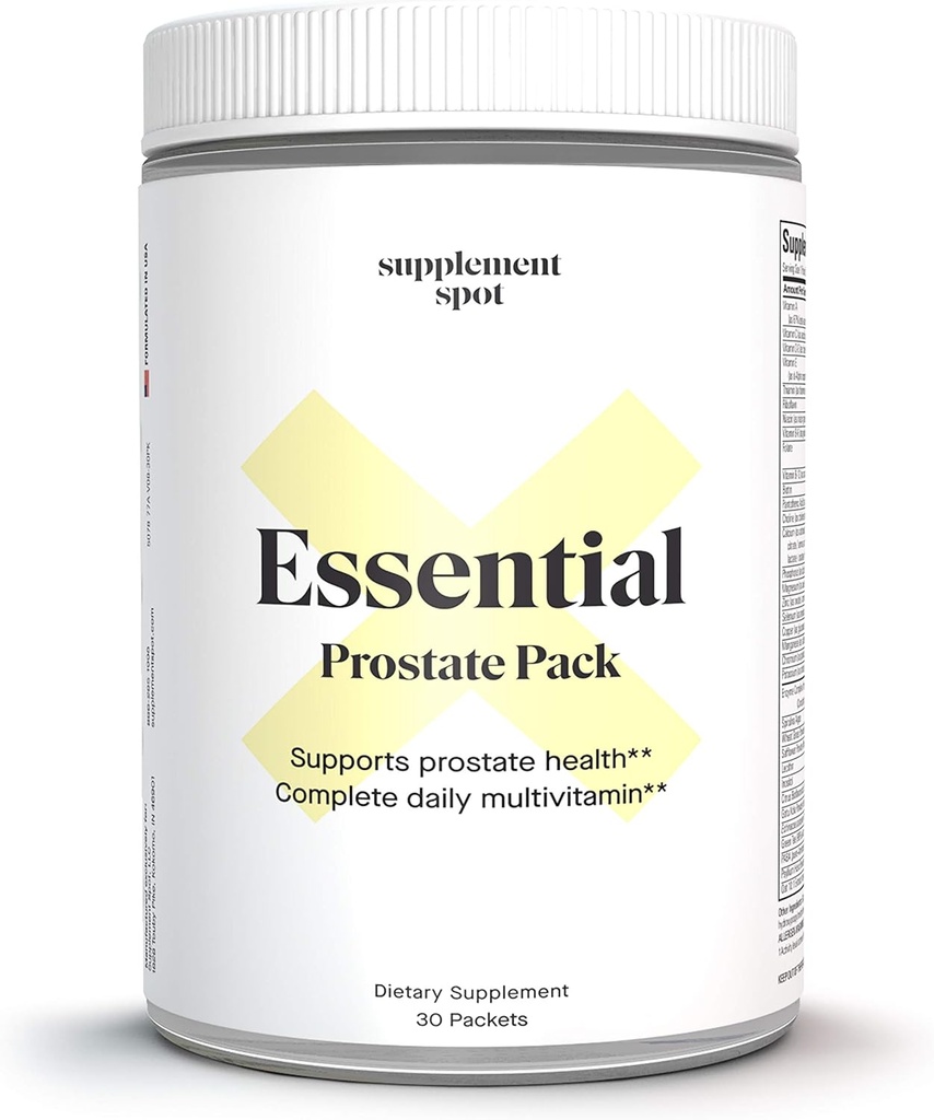 Essential Prostate Health Pack - Tägliche Multivitamin-Ergänzungen für Männer w/Saw Palmetto, Vitamine, Mineralien - Tägliche Multivitamin für Männer Prostata und allgemeine Gesundheit - 30 Pakete