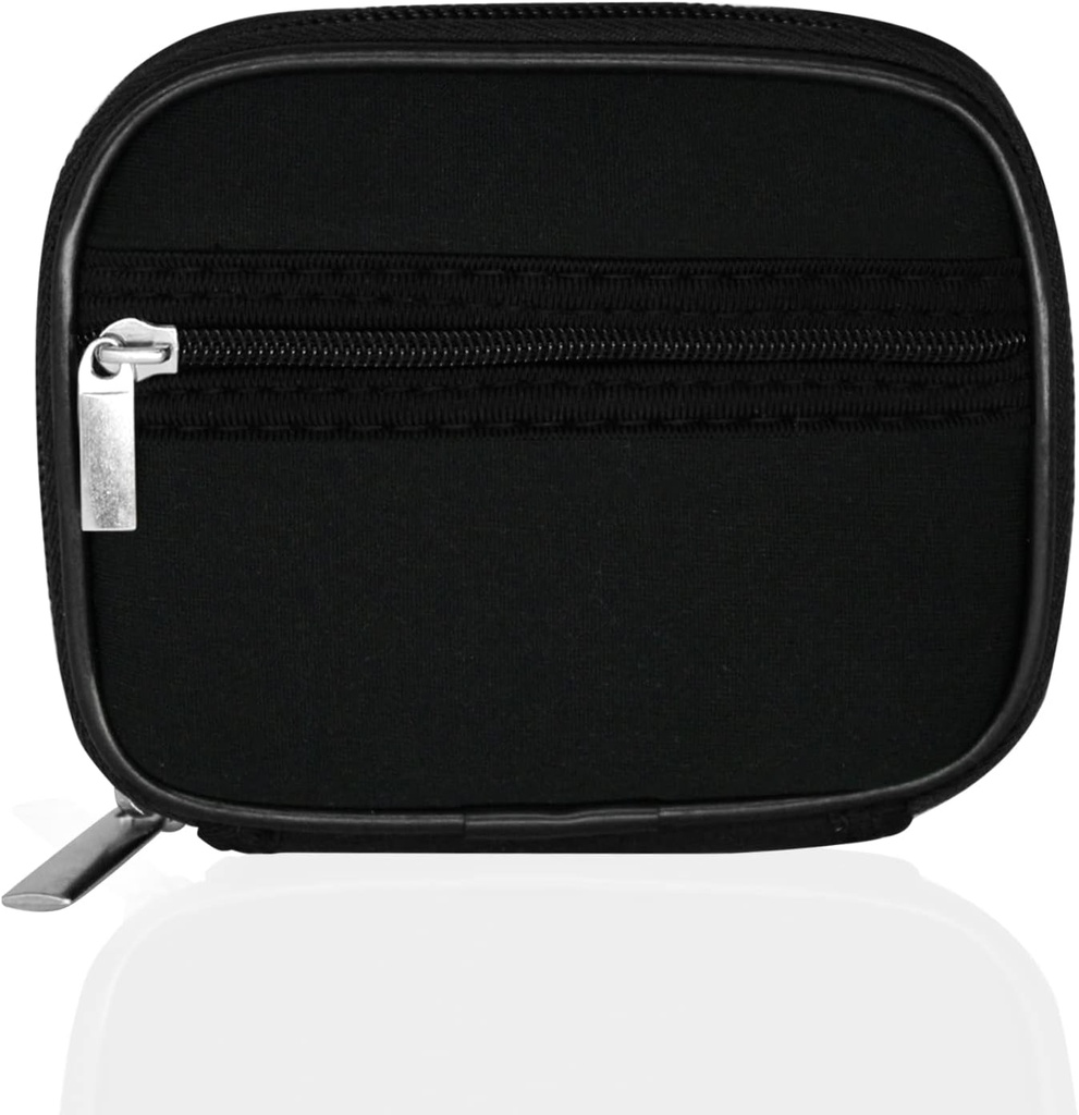 Serfeymi Weekly viaggio Pill Organizer caso per la borsa con rimovibile 7 giorni Pill Box, Fashionable Travel Medicine Organizer Pill Container per Medicina, Vitamina, Supplemento - Nero 01