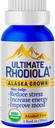 Ultimate Rhodiola®, Alaska Grown, sans alcool, certifié biologique, Rhodiola rosea Teinture, CO2 extrait, Réduire le stress, améliorer l'énergie et l'humeur, adaptogène, nootropique, 3ème partie testée