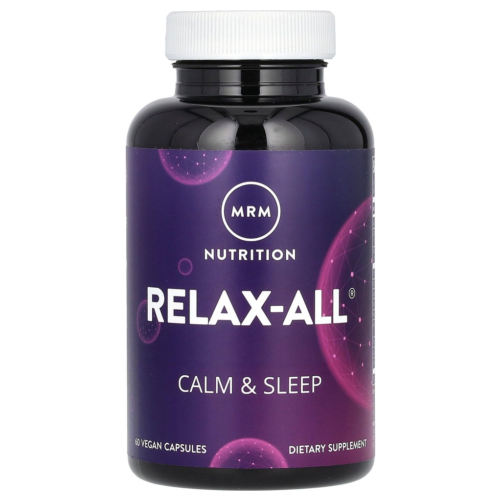 MRM Nutrition Relax-All® | Supplemento dietetico per un sonno migliore | con GABA, L-Theanine & Ashwagandha | Droga-Free, Non-Habit Forming | Non-GMO | Vegan + Gluten Free | 15 Serve