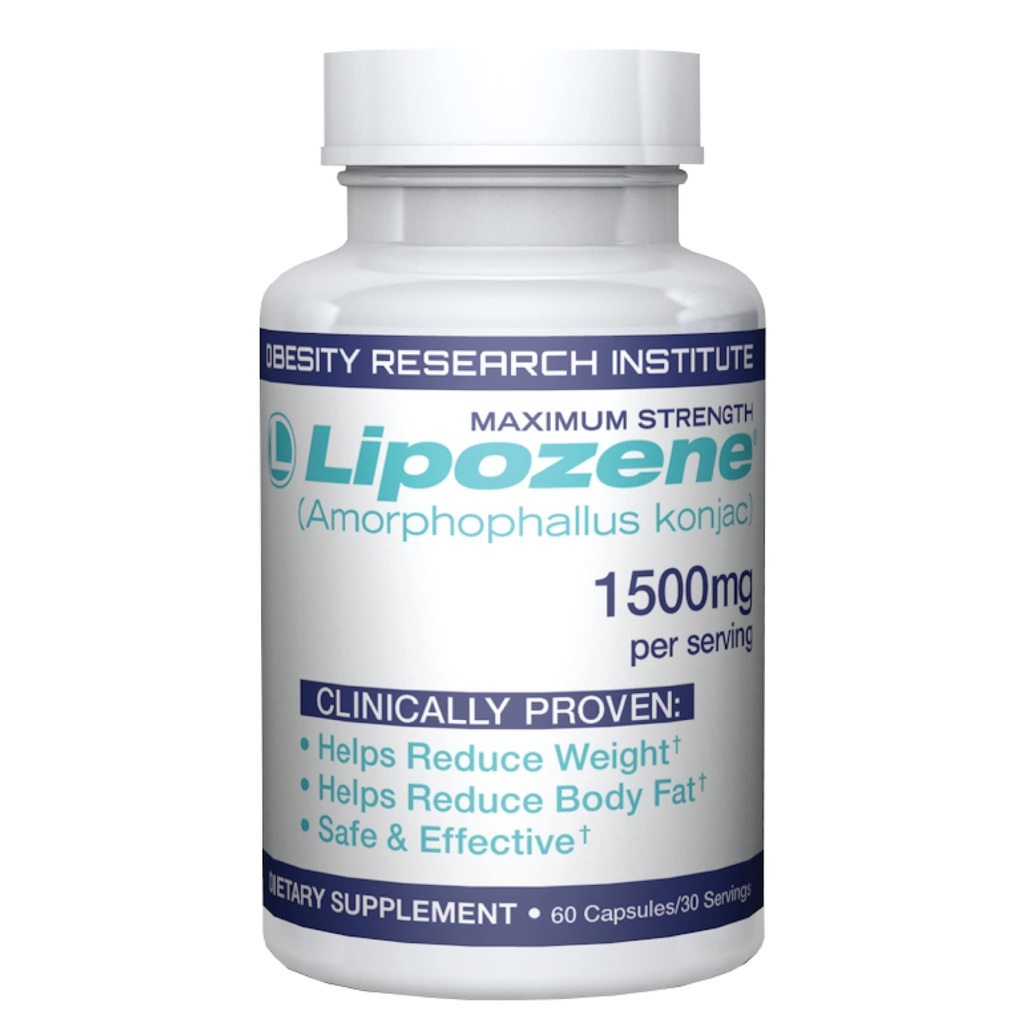 Lipozène Diet Pills - Supplément perte de poids - Suppresseur d'appétit- 1 bouteille de 60 capsules pour 30 portions- Pas de caféine