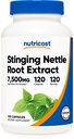 Nutricost Stinging Nettle Root Extract 7500mg gleichwertig, 120 Kapseln - Vegetarisch Freundlich, Non-GMO, Glutenfrei