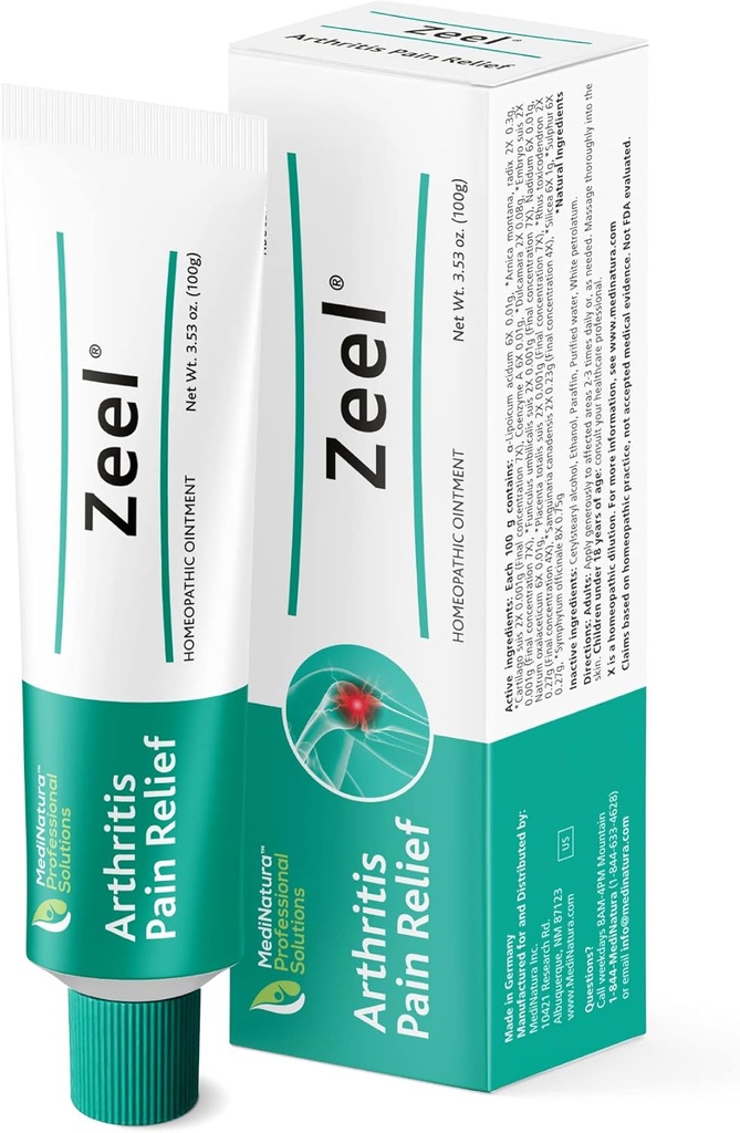 MediNatura Zeel Salbe für Joint Stiffness - Arnica + 14 Wirkstoffe - Made in Germany - 3.53 oz