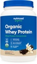 Nutricost Organic Whey Protein Concentrate, French Vanilla Aromaed, (2LBS) - Senza glutine, Non OGM