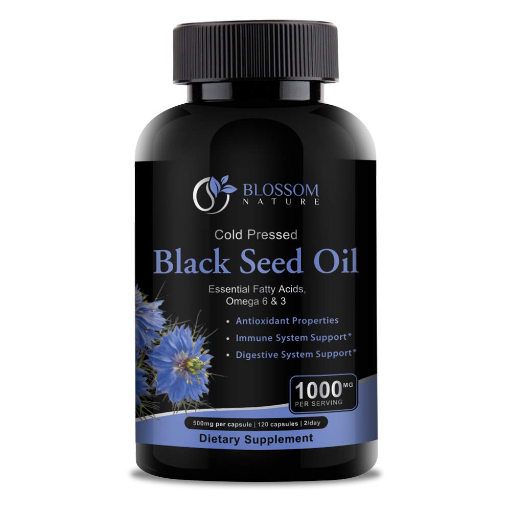 Black Seed Oil Kapseln 1000mg - Premium Black Cumin Seed Öl Kapseln - Schwarz Seed Öl Liquid Pillen - Virgin Cold Pressed Nigella Sativa Öl Pillen - Schwarzes Öl - 120 Cap (2 Month Supply)