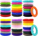 Mosquito Repellent Bracciali 50 Pack, Bande a Mosquito Repellent con 60 Pcs Mosquito Repellent Adesivi, DET-Free Mosquito Wristbands per adulti e bambini Indoor Outdoor