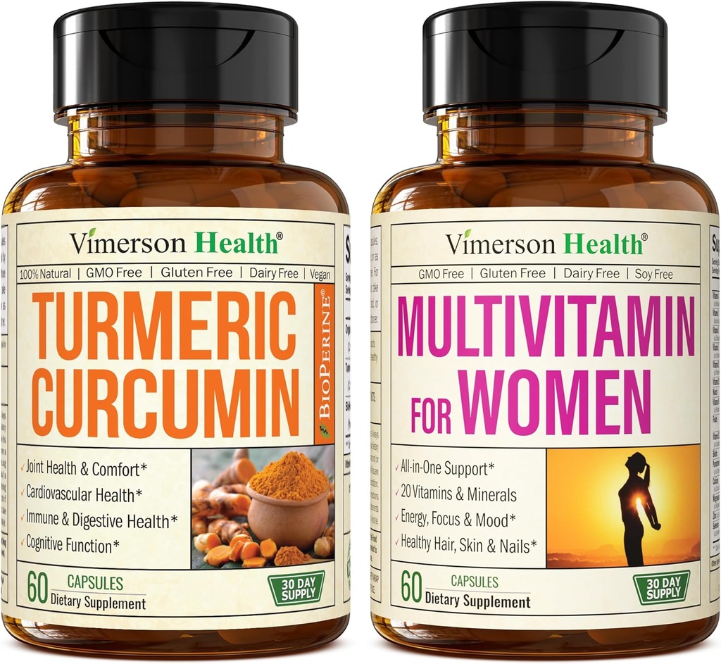 Curcumina curcuma con estratto di pepe nero & Multivitamina per le donne