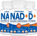 2200 mg Liposomal NAD+ Supplemento,ND Supplemento per l'energia cellulare, Aging Defese,180 capsule