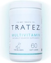 Supplément multivitamine pour chiens, 60 chews doux avec 25 vitamines et nutriments essentiels, formule avancée pour le soutien de la peau et du manteau, la mobilité de la hanche et des articulations et l'amélioration de la digestion