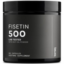 Toniiq Ultra High Purity Fisetin 500mg - 98%+ Higly Purified & Bio available Fisetin Supplement con olio MCT per l'assorbimento - Integratori senolitici testati di terze parti per il supporto di invecchiamento - 60 capsule