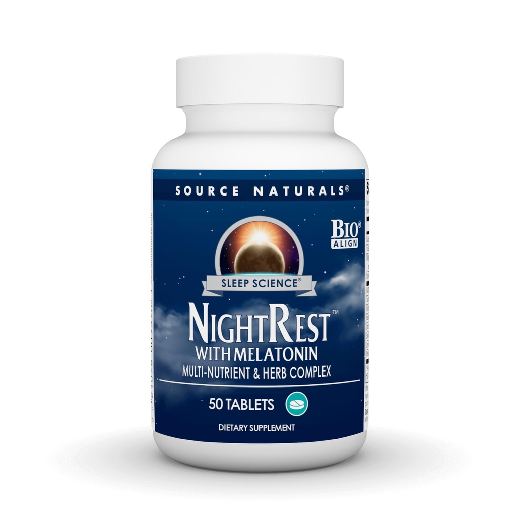 Quelle Naturals Sleep Science NightRest mit Melatonin, Multi-Nutrient & Kräuter-Komplex* - 50 Tabletten