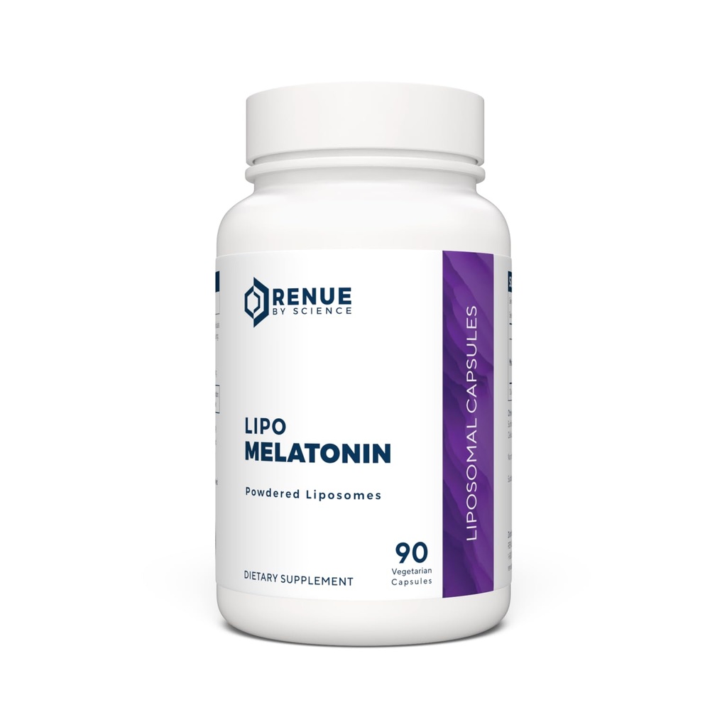 Renue By Science Melatonin | Liposomal Melatonina Supplemento | 90 capsule di Melatonina ad alta resistenza - 1mg Melatonina per Serving | Melatonina di aiuto al sonno | Non OGM | Made in the USA & Third-Party Tested