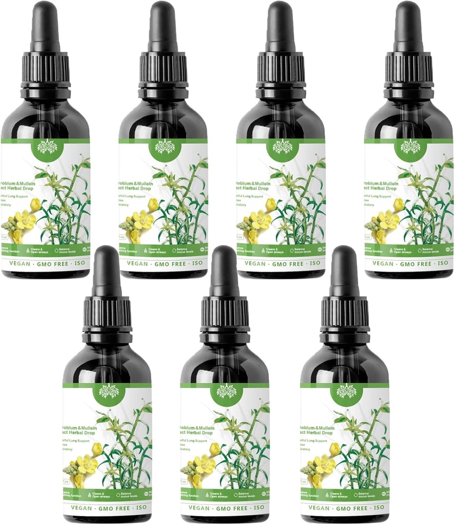 Dendrobium & Mullein Estratto di erbe gocce potente supporto polmonare, Dendrobium & Mullein Estratto di gocce di erbe, Herbal Care Essence (7pcs)