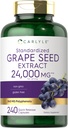Carlyle Grape Seed Extract 24.000 mg Äquivalent 240 Kapseln | Maximale Stärke Standardisierte Extrakt | Non-GMO, Glutenfrei